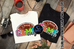 Football Game day Sublimation Design PNG | Chenille Texture Product Image 1