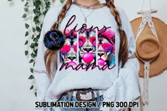 Lions Mama Sublimation PNG DTF, Brush Strokes, Pink Product Image 1