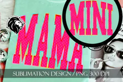 Mama and Mini Sublimation PNG, Pink Polka Dots Product Image 1