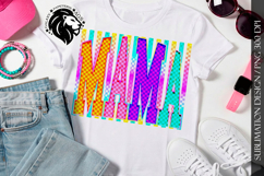 Neon Striped Mama Sublimation PNG Product Image 8