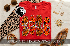 Senior 2026 Sublimation PNG, Red Orange Leopard Product Image 2