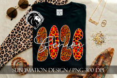 Senior 2026 Sublimation PNG, Red Orange Leopard Product Image 3