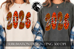 Senior 2026 Sublimation PNG, Red Orange Leopard Product Image 4