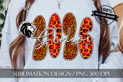 Senior 2026 Sublimation PNG, Red Orange Leopard Product Image 5