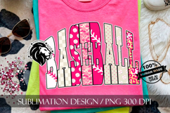 Baseball Sublimation PNG, Polka Dots Leopard Camo Product Image 3