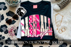Baseball Aunt Sublimation PNG, Polka Dots, Leopard, Camo Product Image 3