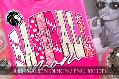 Baseball Mom Sublimation PNG, Polka Dots, Leopard, Camo Product Image 4