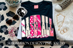 Baseball Nana Sublimation PNG, Polka Dots, Leopard, Camo Product Image 1