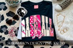Baseball Sis Sister Sublimation PNG, Polka Dots Leopard Camo Product Image 3