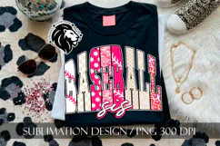 Baseball Sis Sister Sublimation PNG, Polka Dots Leopard Camo Product Image 3