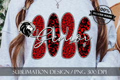 Senior 2026 Sublimation PNG, Red Leopard Product Image 5