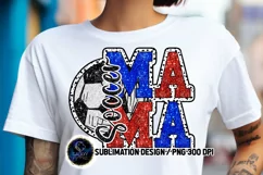 Patriotic Soccer Mama Sublimation PNG | Dalmatian Dots Product Image 1