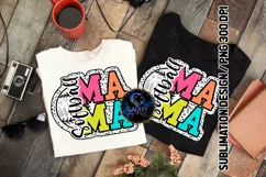 Softball Mama Sublimation PNG | Dalmatian Polka Dots Product Image 1
