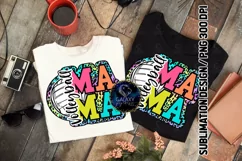 Volleyball Mama Sublimation PNG | Colorful Leopard Doodle Product Image 1