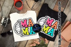 Volleyball Mama Sublimation PNG | Dalmatian Polka Dots Product Image 1