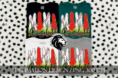 Baseball Mama Polka Dots Gold Stars Sublimation PNG Product Image 3