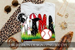 Baseball Mama Polka Dots Sublimation PNG Product Image 5
