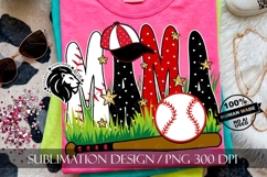 Baseball Mama Polka Dots Sublimation PNG Product Image 7