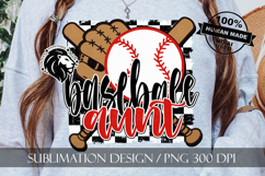 Baseball Aunt Sublimation PNG, Baseball Auntie PNG Product Image 2