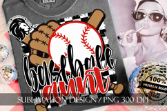 Baseball Aunt Sublimation PNG, Baseball Auntie PNG Product Image 6