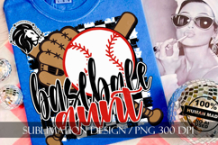 Baseball Aunt Sublimation PNG, Baseball Auntie PNG Product Image 7