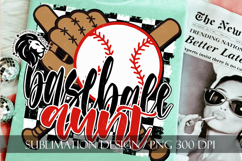 Baseball Aunt Sublimation PNG, Baseball Auntie PNG Product Image 10