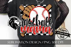 Baseball Mama Sublimation PNG, Baseball Mom PNG Product Image 4