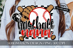 Baseball Nana Sublimation PNG, Baseball Nanny PNG Product Image 2