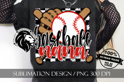 Baseball Nana Sublimation PNG, Baseball Nanny PNG Product Image 4