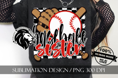 Baseball Sister Sublimation PNG, Baseball Sis PNG Product Image 4