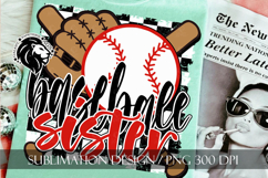 Baseball Sister Sublimation PNG, Baseball Sis PNG Product Image 9