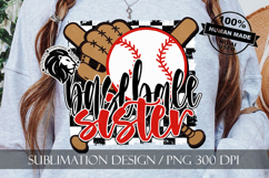 Baseball Sister Sublimation PNG, Baseball Sis PNG Product Image 2