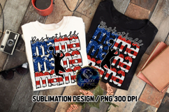 Patriotic Basketball Mama Sublimation PNG DTF, Flag USA Product Image 2