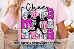 Floral Cheer Mama Sublimation PNG DTF, Pink Purple Product Image 4