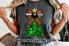 Football Coquette Christmas Tree Glitter Sublimation Product Image 2