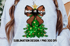 Football Coquette Christmas Tree Glitter Sublimation Product Image 3
