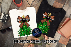 Football Coquette Christmas Tree Glitter Sublimation Product Image 1