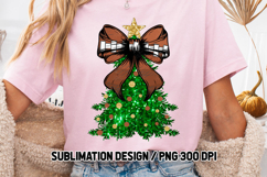 Football Coquette Christmas Tree Glitter Sublimation Product Image 4