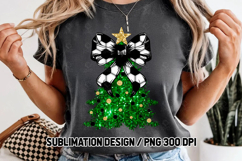 Soccer Coquette Christmas Tree Glitter Sublimation Product Image 2
