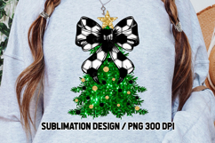 Soccer Coquette Christmas Tree Glitter Sublimation Product Image 3