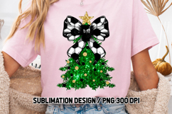 Soccer Coquette Christmas Tree Glitter Sublimation Product Image 4