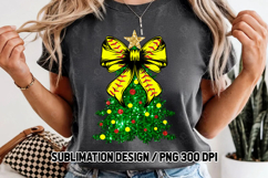 Softball Coquette Christmas Tree Glitter Sublimation Product Image 2