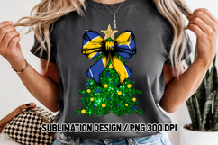 Volleyball Coquette Christmas Tree Glitter Sublimation Product Image 2