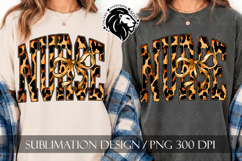 Coquette Leopard Nurse Sublimation PNG Product Image 2