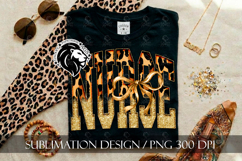 Coquette Leopard Nurse Sublimation PNG Product Image 3