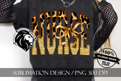 Coquette Leopard Nurse Sublimation PNG Product Image 6