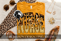 Coquette Leopard Nurse Sublimation PNG Product Image 2