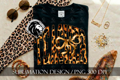 Coquette Leopard Teacher Sublimation PNG Product Image 1