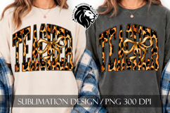 Coquette Leopard Teacher Sublimation PNG Product Image 6