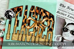 Coquette Leopard Teacher Sublimation PNG Product Image 1